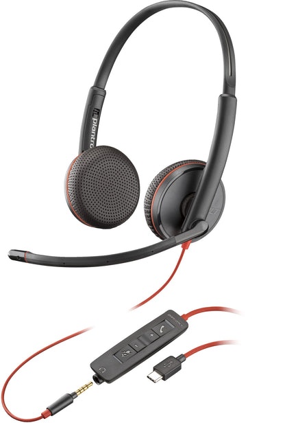 POLY Blackwire C3225 Stereo USB-C Headset (Bulk)