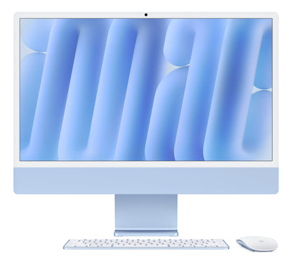 Apple iMac 24-inch with Retina 4.5K display: M4 chip with 10‑core CPU and 10‑core GPU, 16GB, 256GB SSD - Blue