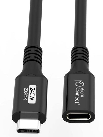 Microconnect USB3.2CC1EX USB cable USB 3.2 Gen 2x2 1 m USB C 240 W Black