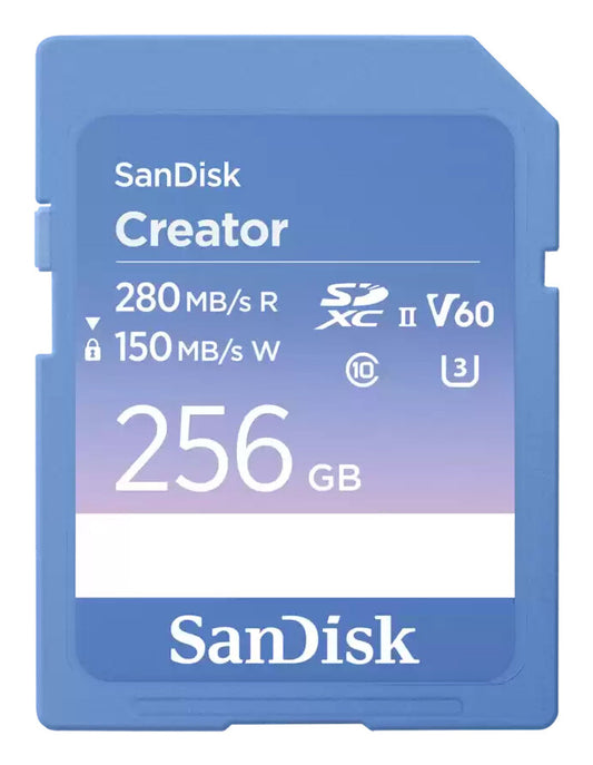 SanDisk Creator 256GB SDXC UHS-II Class 10 memory card