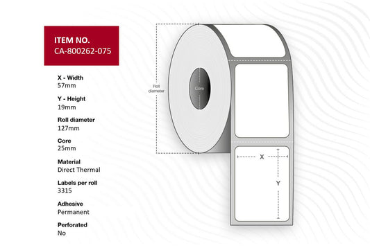 Capture CA-800262-075 printer label
