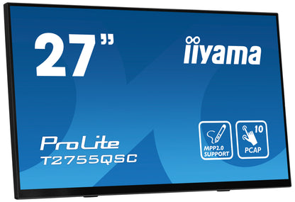 iiyama ProLite T2755QSC-B1 computer monitor 68.6 cm (27") 2560 x 1440 pixels Quad HD LCD Touchscreen Black
