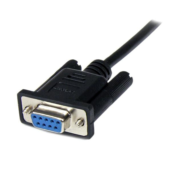 StarTech.com 2m Black DB9 RS232 Serial Null Modem Cable F/M