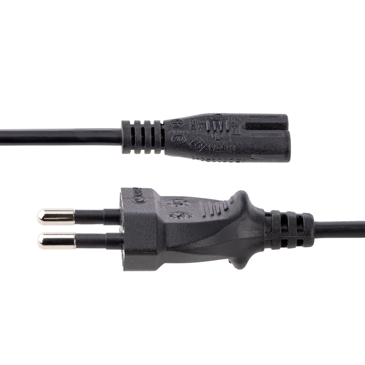 StarTech.com 2m (6ft) Laptop Power Cord, EU Plug to C7, 2.5A 250V, 18AWG, Laptop Replacement Cord, Printer Power Cable, Laptop Charger Cord, Laptop Power Brick Cord