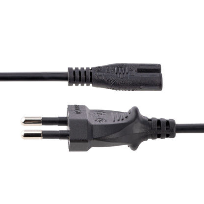 StarTech.com 2m (6ft) Laptop Power Cord, EU Plug to C7, 2.5A 250V, 18AWG, Laptop Replacement Cord, Printer Power Cable, Laptop Charger Cord, Laptop Power Brick Cord