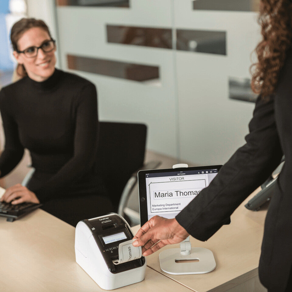 Brother QL-820NWBVMXX1 label printer Direct thermal Colour 300 x 600 DPI 176 mm/sec Wired & Wireless Ethernet LAN DK Wi-Fi Bluetooth