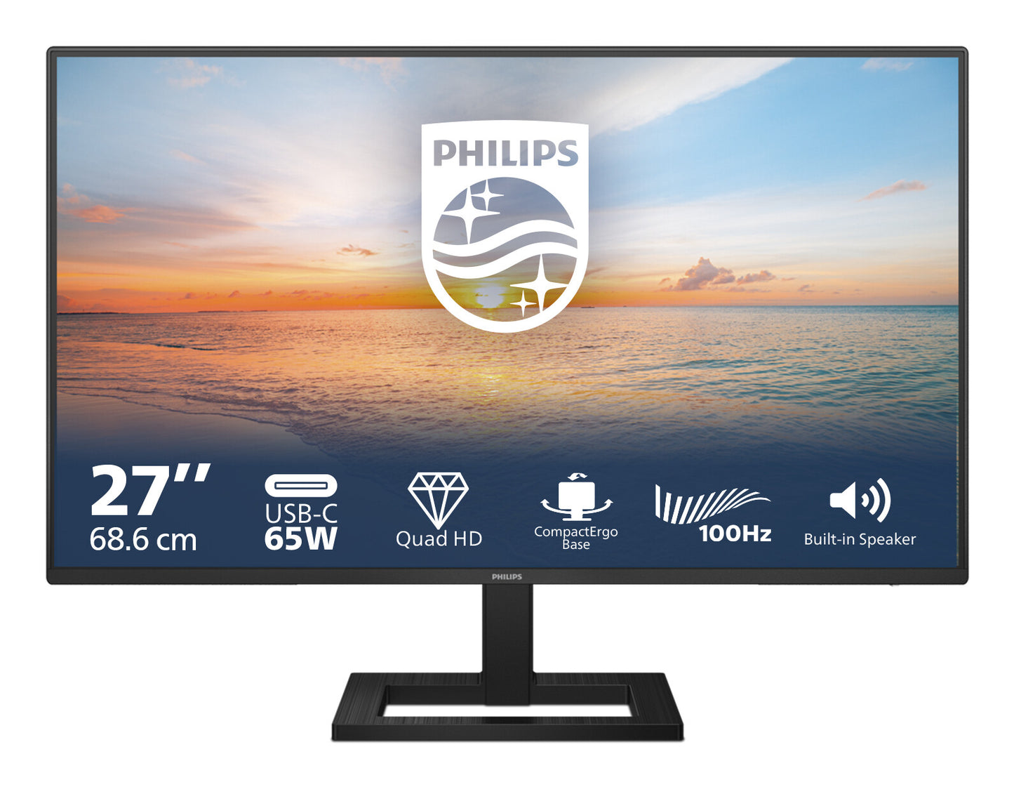 Philips 1000 series 27E1N1600AE/00 computer monitor 68.6 cm (27") 2560 x 1440 pixels Quad HD LCD Black