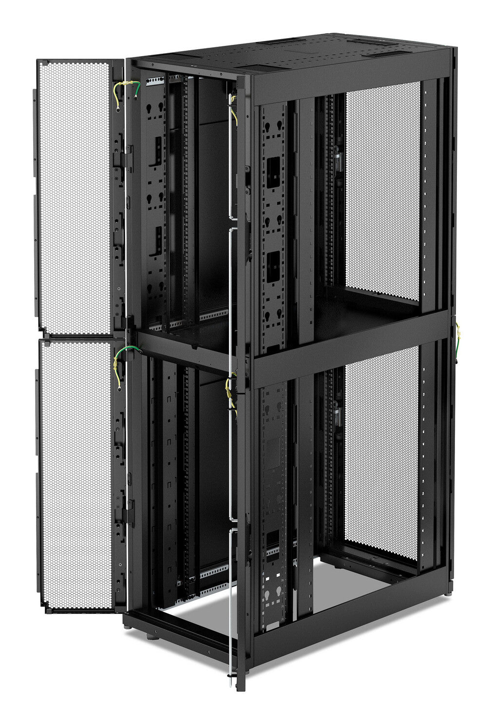 APC NetShelter SX, Server Rack Enclosure, Colocation, 2 x 20U, 600W x 1070D mm, with Sides, Black