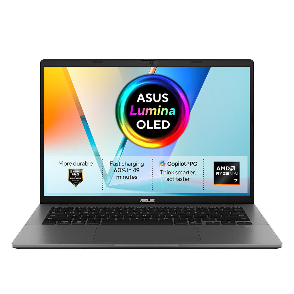 ASUS Vivobook S14 M3407GA-SF015W AMD Ryzen™ AI 7 445 Laptop 35.6 cm (14") WUXGA 16 GB DDR5-SDRAM 1 TB SSD Wi-Fi 6 (802.11ax) Windows 11 Home Grey