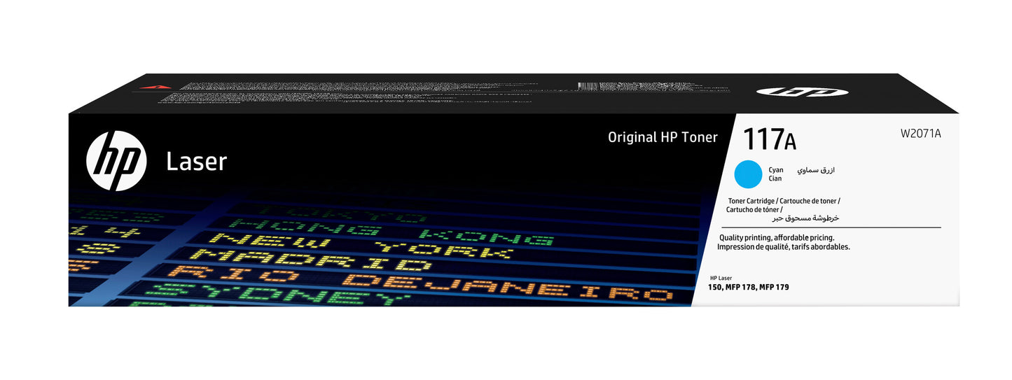 HP 117A Cyan Original Laser Toner Cartridge