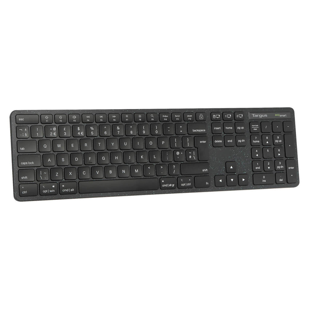 Targus EcoSmart AKB873NO keyboard Universal RF Wireless + Bluetooth QWERTY Nordic Black
