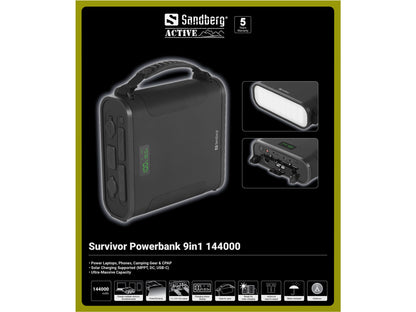 Sandberg Survivor Powerbank 9in1 144000