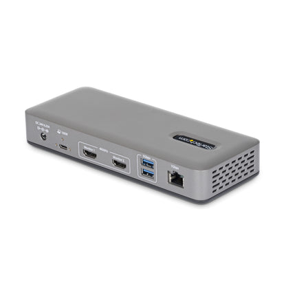 StarTech.com Dual-Monitor USB-C Docking Station, HDMI, 4K 60Hz, 100W Laptop Charging, 1GbE, Driverless, Multi-Monitor Dock For Windows