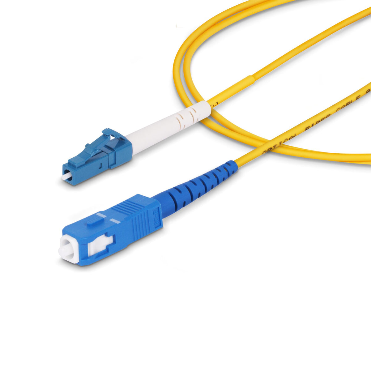 StarTech.com 15m (49.2ft) LC to SC (UPC) OS2 Single Mode Simplex Fiber Optic Cable, 9/125µm, 40G/100G, Bend Insensitive, Low Insertion Loss, LSZH Fiber Jumper Cord
