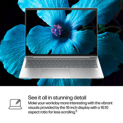 HP EliteBook 6 G1i AI PC Intel Core Ultra 5 225U Laptop 40.6 cm (16") WUXGA 16 GB DDR5-SDRAM 512 GB SSD Wi-Fi 6E (802.11ax) Windows 11 Pro Silver