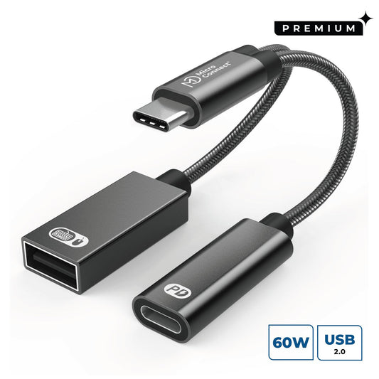 Microconnect MC-USBC-CFAF video cable adapter 0.13 m USB Type-C Black