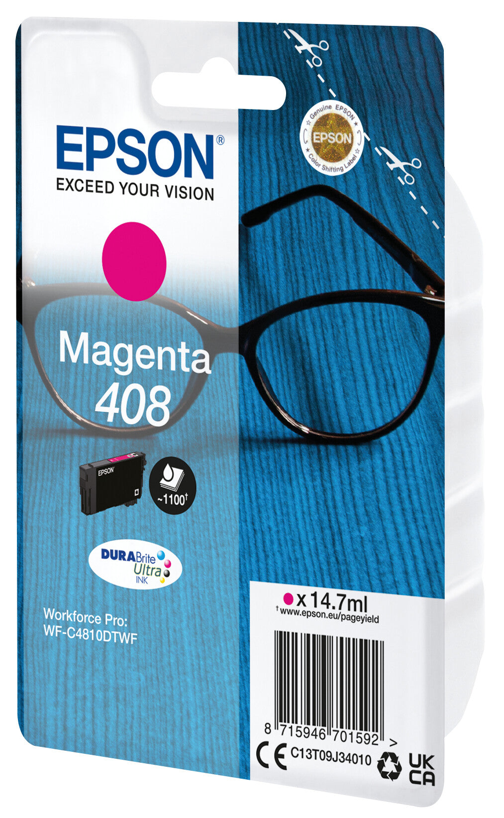 Epson 408 Spectacles DURABrite Ultra Single Magenta Ink