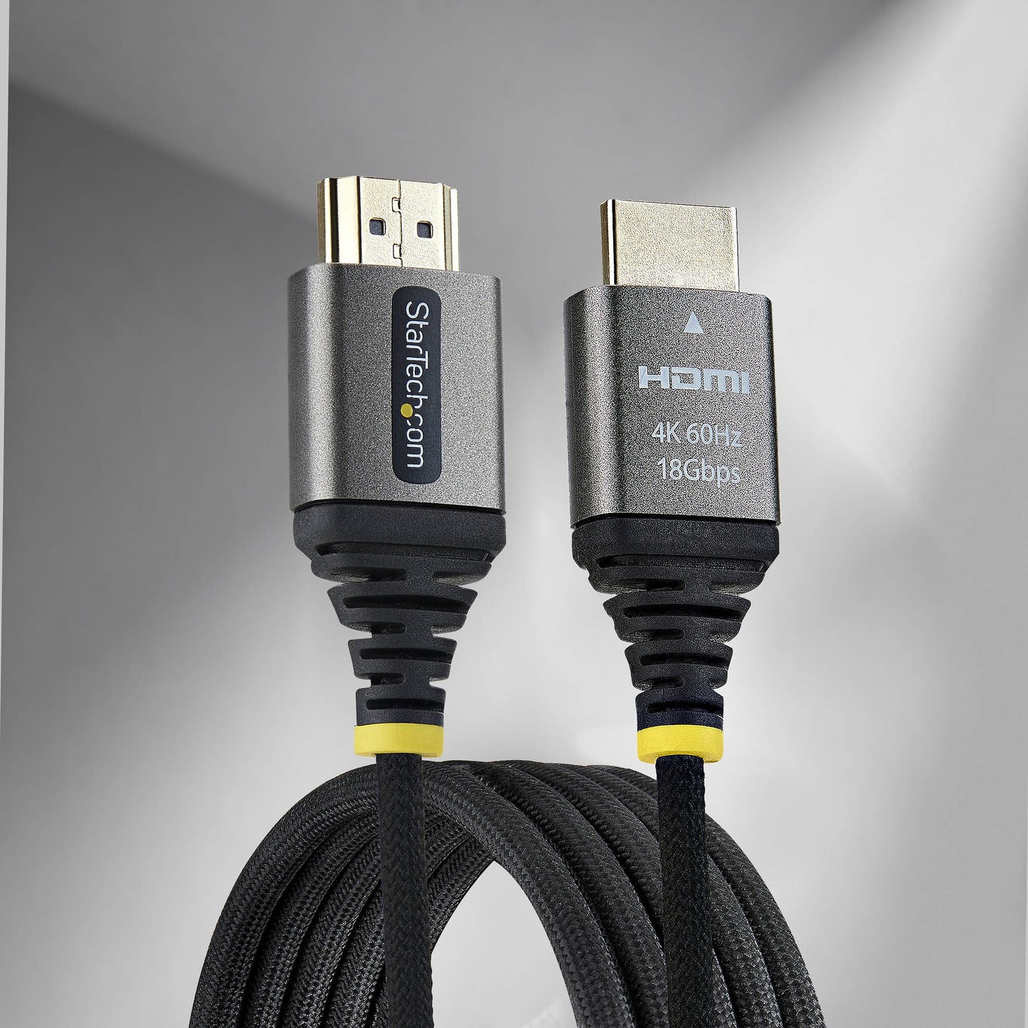 StarTech.com 1m (3ft) Premium Certified High Speed HDMI Cable, Ultra Flexible HDMI Cable, 4K 60Hz/1440p 144Hz w/HDR10/ARC, 18Gbps, High Flex Braided HDMI Cord