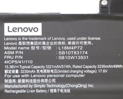 Lenovo 5B10W13931 laptop spare part Battery