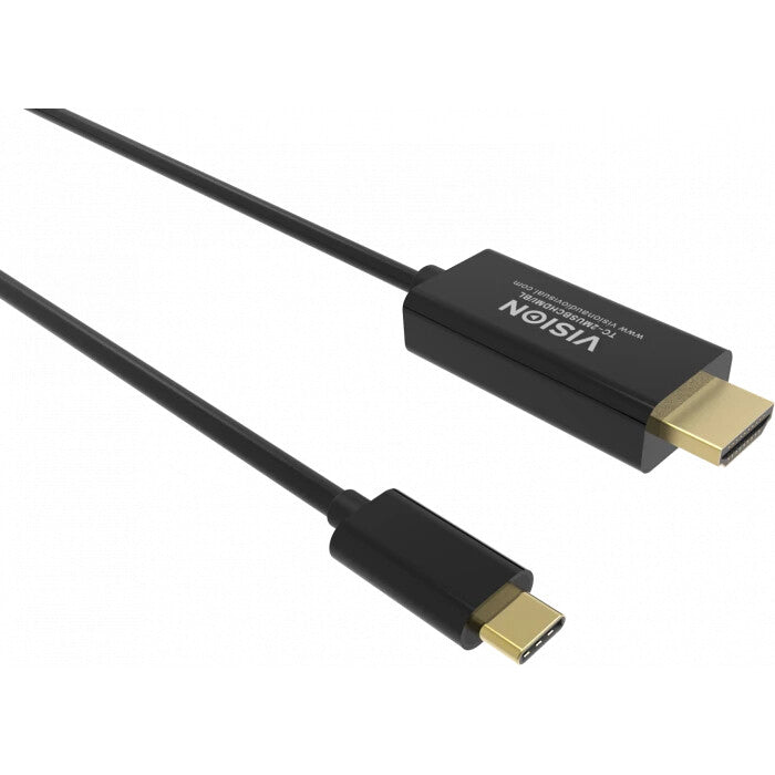 Vision TC 2MUSBCDP8K/BL DisplayPort cable 2 m USB Type-C Black