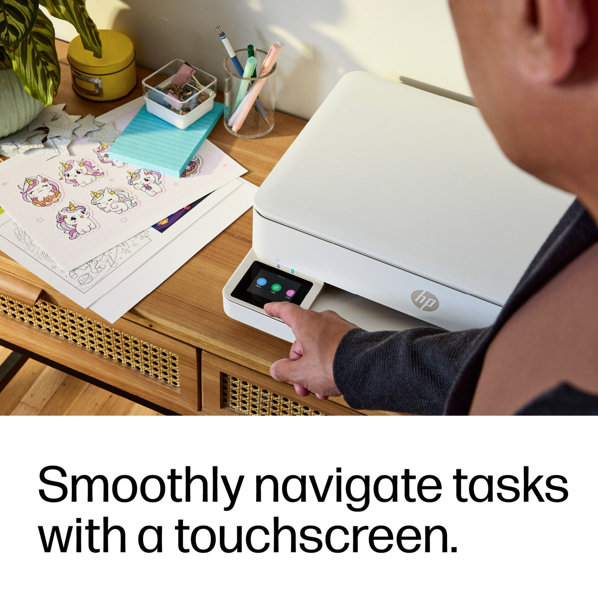 HP ENVY 6132e Wireless All-in-One Color Printer, Instant Ink; Photo printing