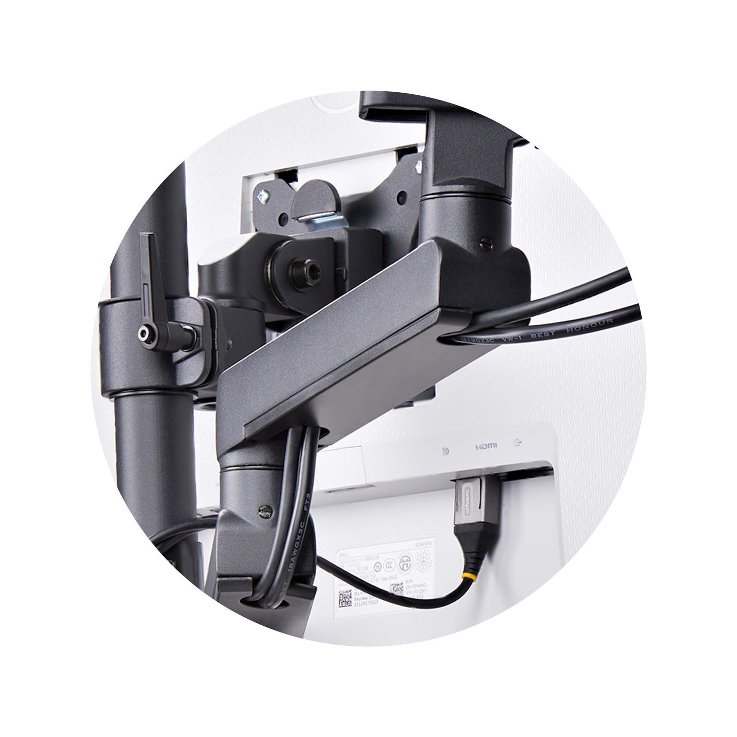 StarTech.com Triple Monitor Desk Mount For Up To Three 27in Screens, VESA 75x75/100x100, Tool-Less Arm Adjustments, C-Clamp/Grommet Mount, Spring-Assisted Arms