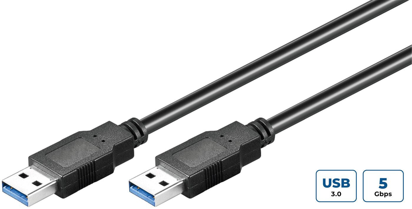 Microconnect USB3.0AA2B USB cable USB 3.2 Gen 1 (3.1 Gen 1) 2 m USB A Black