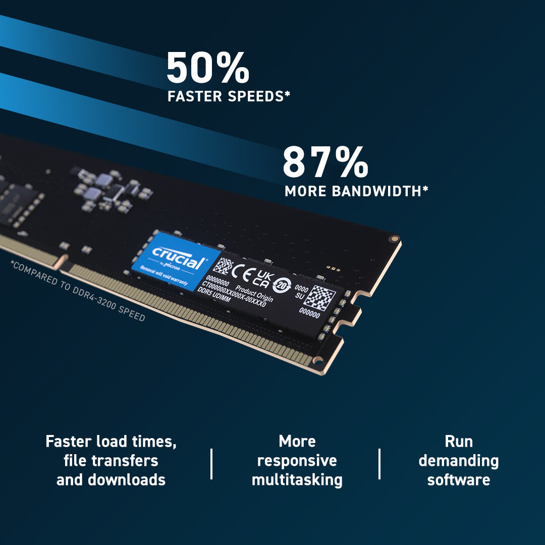 Crucial CT32G56C46U5T memory module 32 GB 1 x 32 GB DDR5 288-pin DIMM ECC