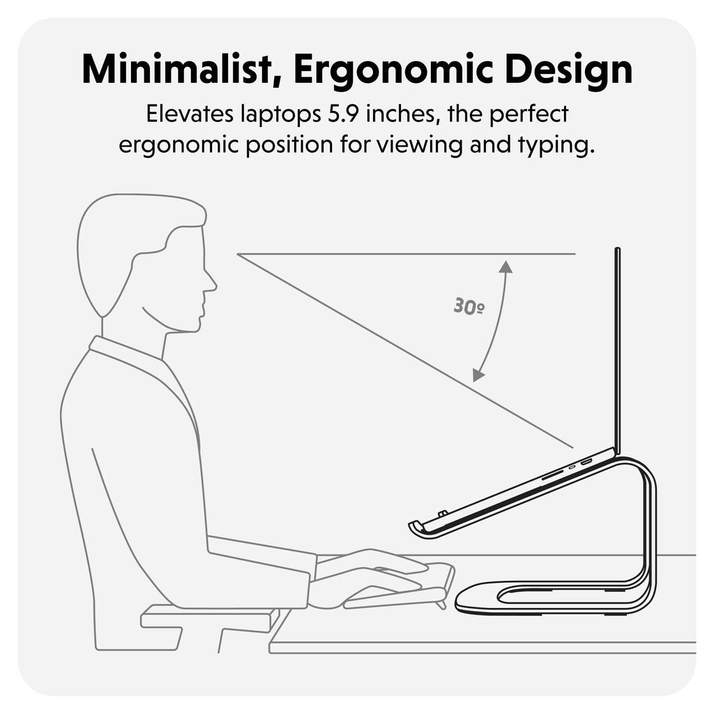 HYPER HS1110GYGL laptop stand Grey 40.6 cm (16")