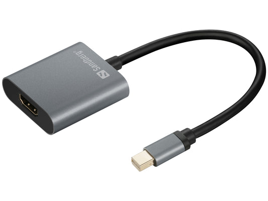 Sandberg Adapter MiniDP1.4>HDMI2.0 4K60, Mini DisplayPort to HDMI Type A