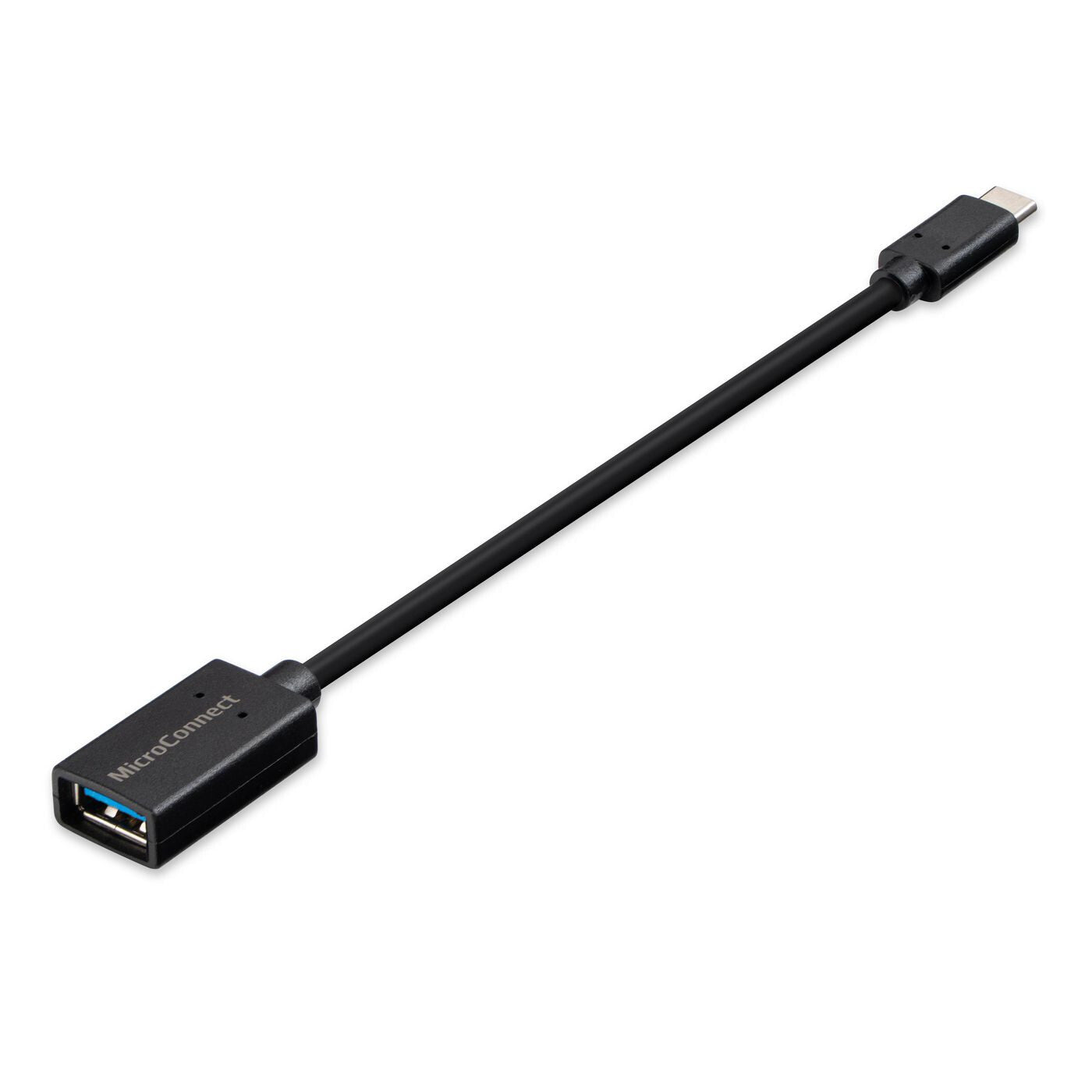 Microconnect USB3.1CAF02BH USB cable USB 3.2 Gen 1 (3.1 Gen 1) 0.2 m USB C USB A Black