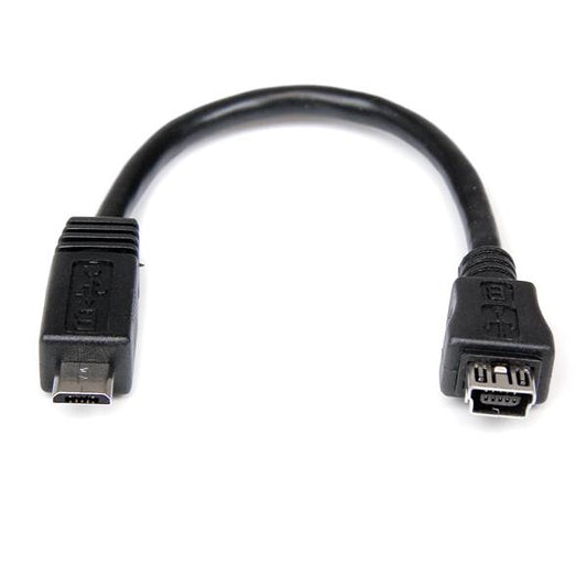 StarTech.com 6in Micro USB to Mini USB Adapter Cable M/F