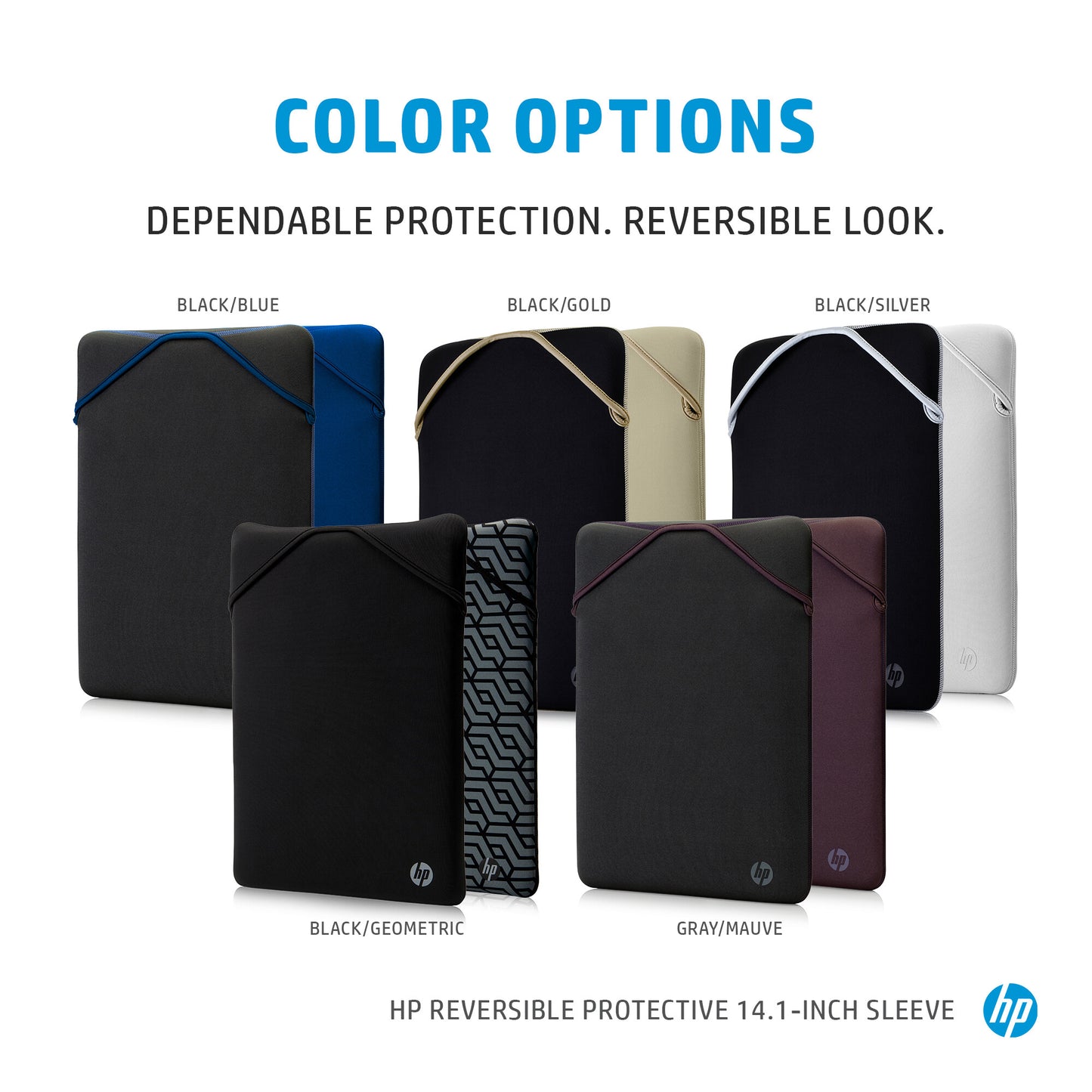 HP Reversible Protective 14.1-inch Blue Laptop Sleeve