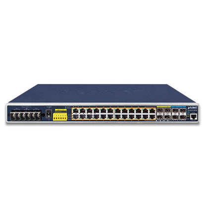 PLANET IGS-6325-24P4X network switch Managed L3 Gigabit Ethernet (10/100/1000) Power over Ethernet (PoE) 1U Black, Blue