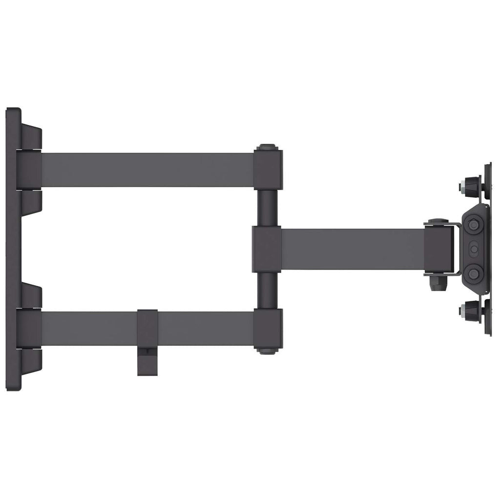 Manhattan TV & Monitor Mount, Wall, Full Motion, 1 screen, Screen Sizes: 13-27", Black, VESA 75x75 to 100x100mm, 20kg, Tilt & Swivel with 3 Pivots, Lifetime Warranty