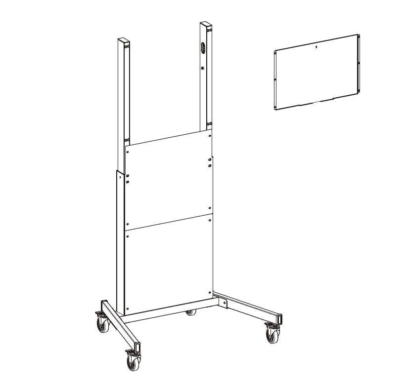 Vivolink VLFS-FLEXI monitor mount / stand 190.5 cm (75") Floor Black