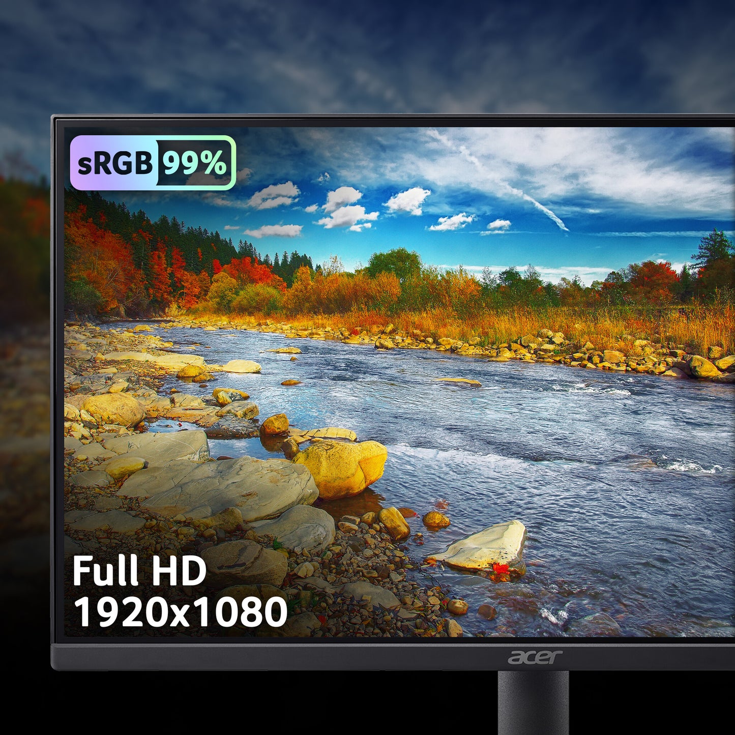 Acer EK1 EK221QH - 21.5" Full HD (1920x1080), 100Hz, 1ms, ZeroFrame, AMD FreeSync Monitor