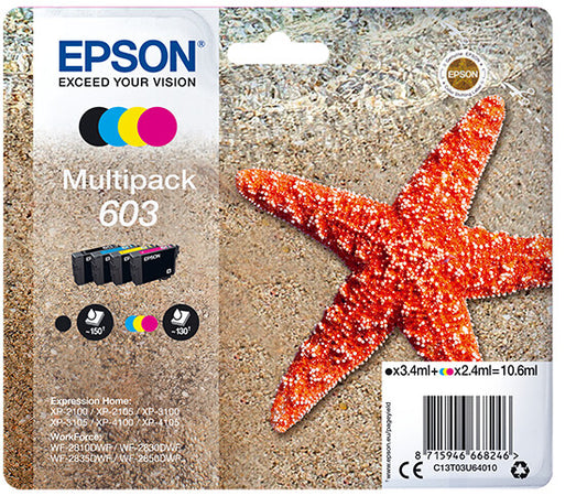 Epson Multipack 4-colours 603 ink cartridge, black, cyan, magenta and yellow
