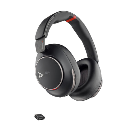 HP Poly Voyager Surround 85 UC Microsoft Teams Certified USB-C Headset +USB-C/A Adapter +Charging Stand