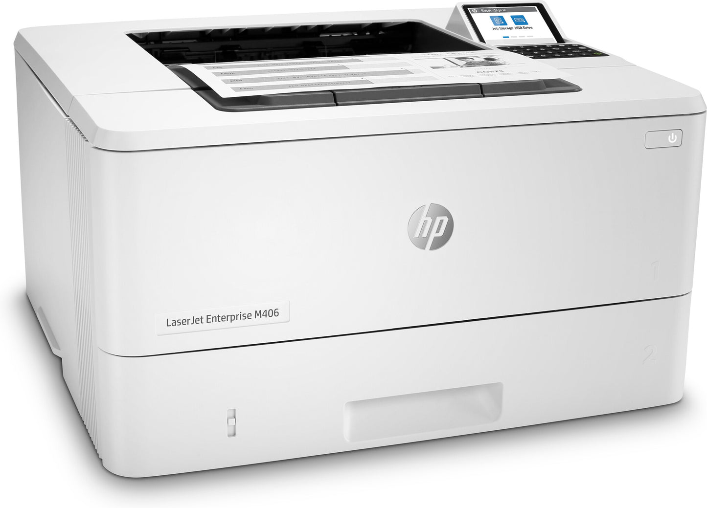 HP LaserJet Enterprise M406dn, Black and white, Printer for Business, Print, Compact Size; Strong Security; Two-sided printing; Energy Efficient; Front-facing USB printing