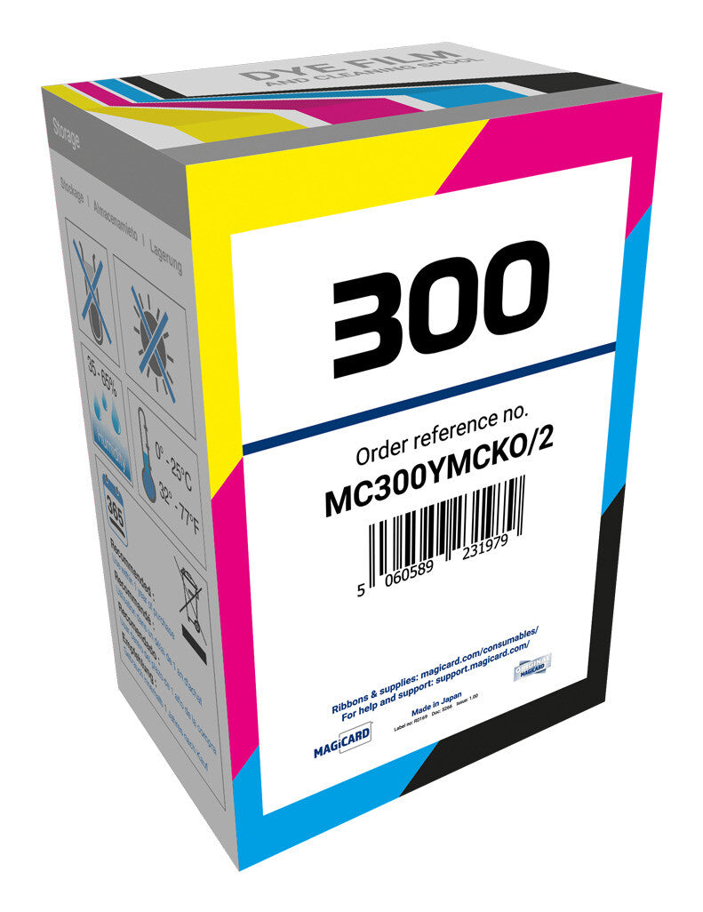 Magicard MC300YMCKO printer ribbon 300 pages Black, Cyan, Magenta, Yellow