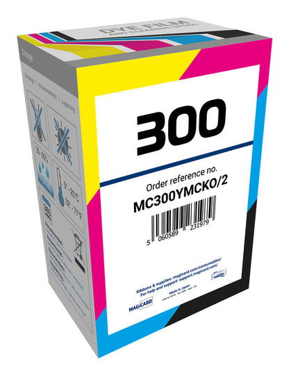 Magicard MC300YMCKO printer ribbon 300 pages Black, Cyan, Magenta, Yellow