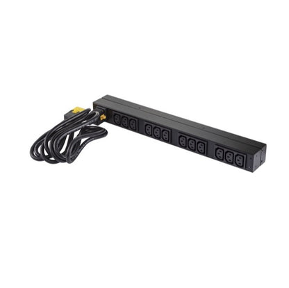 APC NetShelter Basic Rack PDU, 1U, 1PH, 3.7kW 230V 16A or 3.3kW 208V 16A, x12 C13 outlets, C20 cord