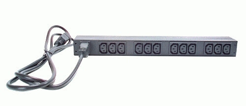 APC NetShelter Basic Rack PDU, 1U, 1PH, 3.7kW 230V 16A or 3.3kW 208V 16A, x12 C13 outlets, C20 cord