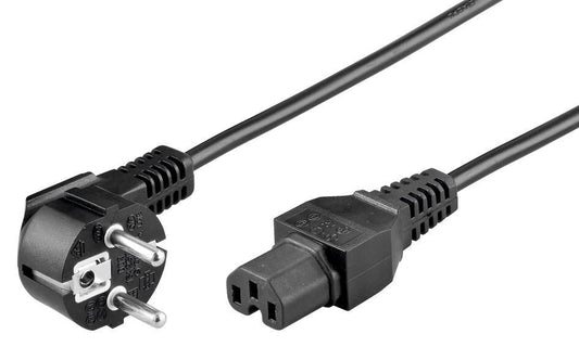 Microconnect PE01041 power cable Black 1 m Power plug type E+F C15 coupler