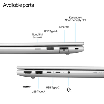 HP ProBook 4 G1q Next Gen AI PC Copilot+ PC Snapdragon X1-26-100 Laptop 35.6 cm (14") WUXGA 16 GB LPDDR5x-SDRAM 512 GB SSD Wi-Fi 6E (802.11ax) Windows 11 Pro Silver