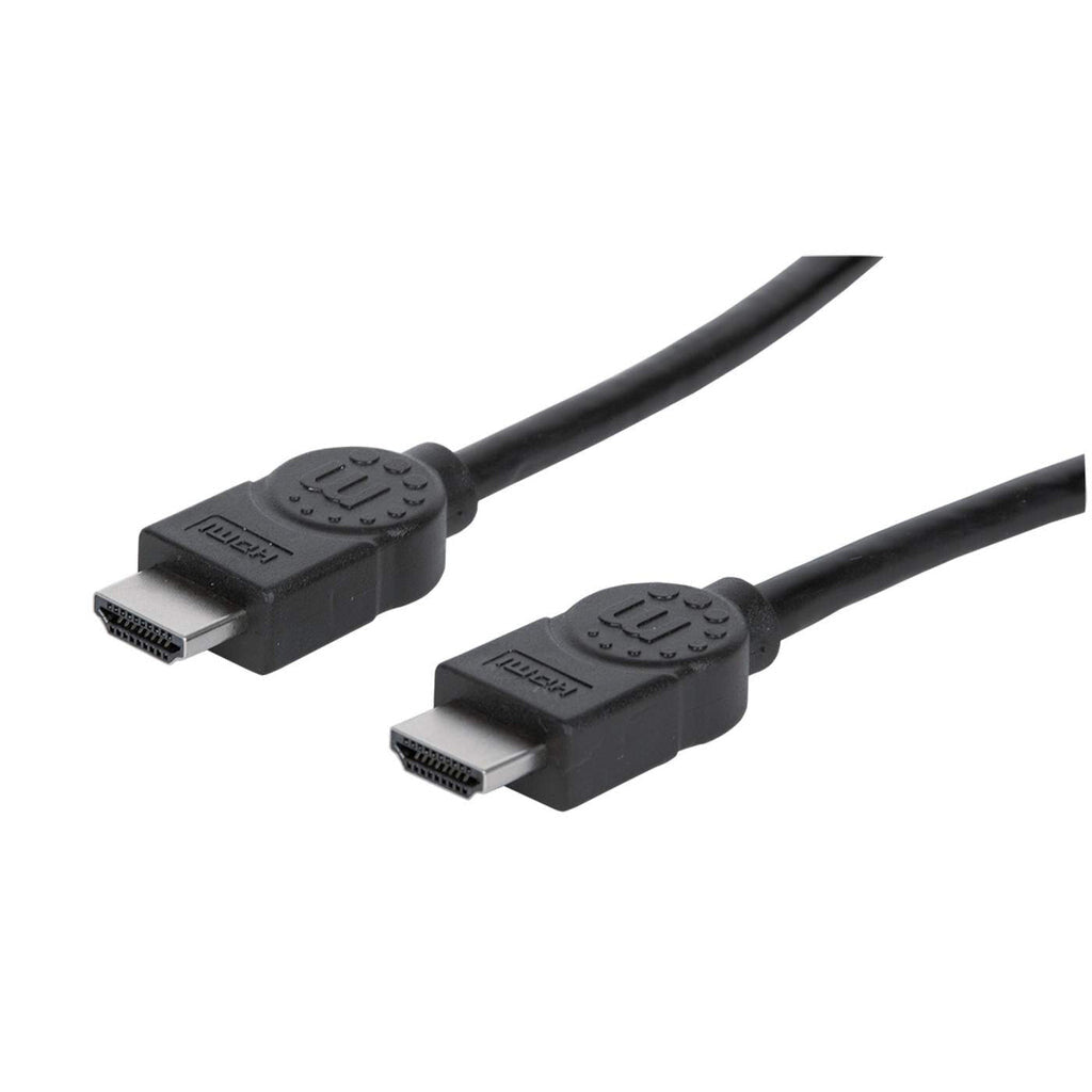 Manhattan HDMI 4K@30Hz Cable with Ethernet, 3m, Suitable for ALL 1080p/HD and majority of 4K uses (check your system 4K specification to be sure), Male to Male, Black, Ultra HD 4k x 2k, Lifetime Warranty, High Speed, Equivalent to HDMM3MHS