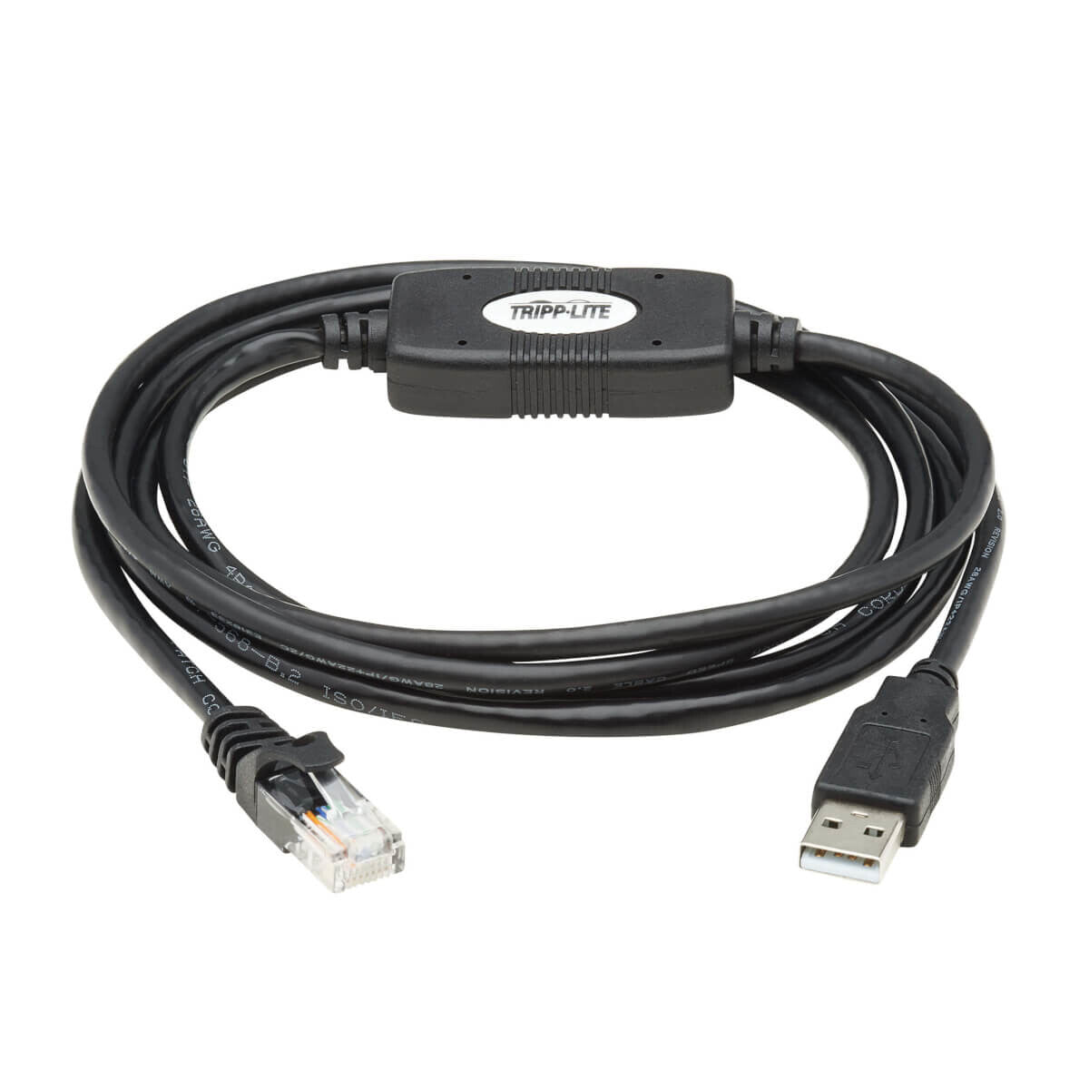 Tripp Lite U009-006-RJ45-X USB-A to RJ45 Rollover Console Cable (M/M) - Cisco Compatible, 250 Kbps, 6 ft. (1.83 m), Black