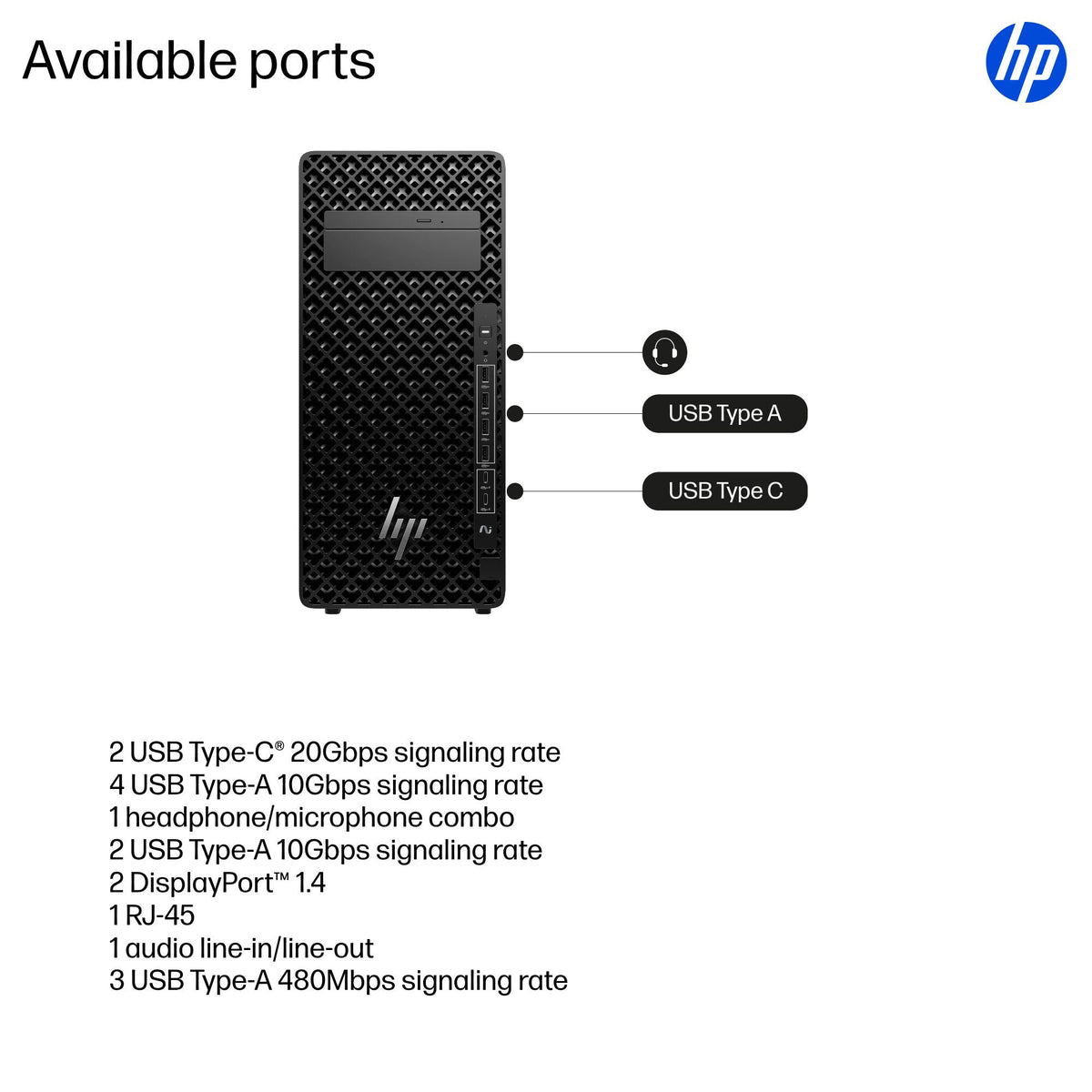 HP Z2 Tower G1i Intel Core Ultra 7 265 32 GB DDR5-SDRAM 1 TB SSD NVIDIA RTX A1000 Windows 11 Pro Workstation AI Workstation, AI PC Black