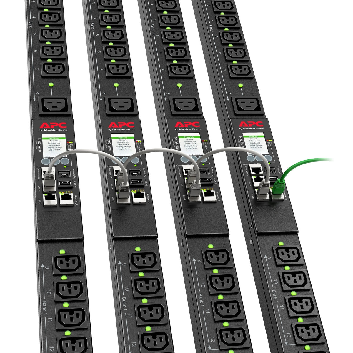 APC Rack PDU 9000 Switched, ZeroU, 20A, 208V, (21) C13/C15 & (3) C19/C21, L620 Cord
